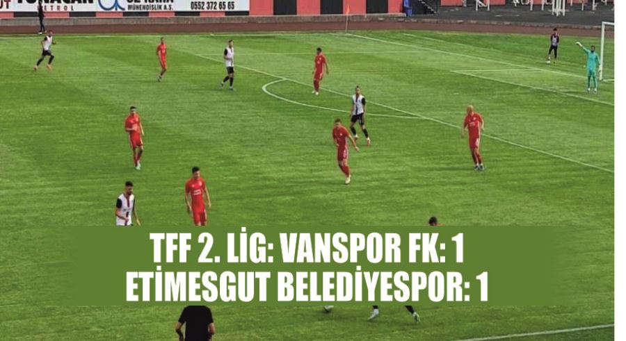 TFF 2. Lig: Vanspor FK: 1 - Etimesgut Belediyespor: 1