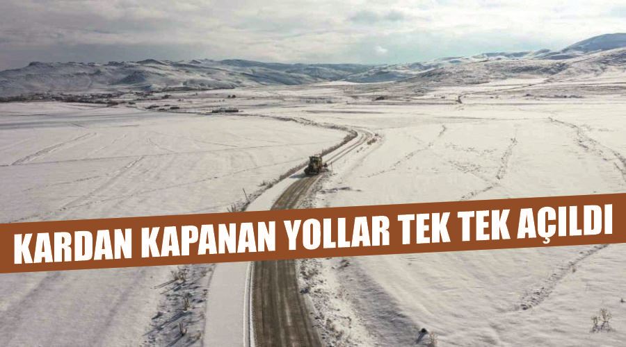 Kardan kapanan yollar tek tek açıldı