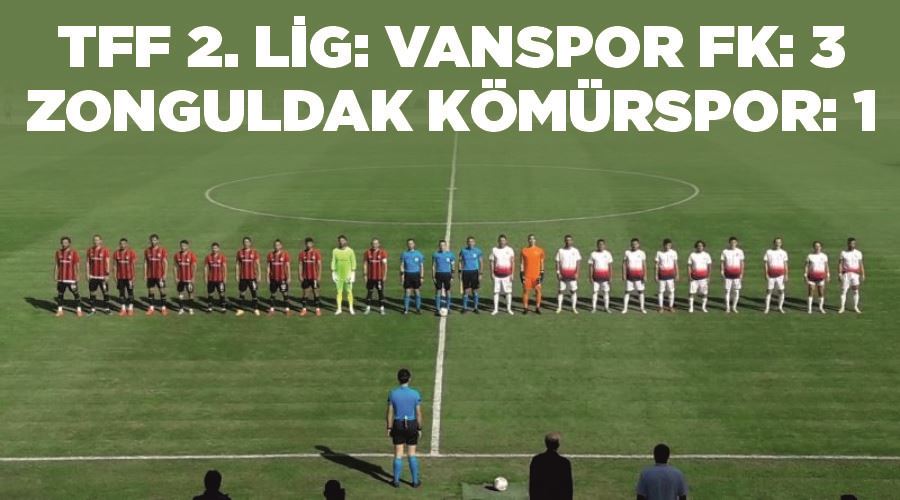 TFF 2. Lig: Vanspor FK: 3 - Zonguldak Kömürspor: 1