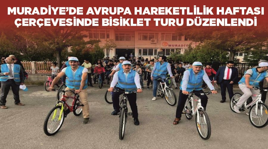 Muradiye’de Avrupa Hareketlilik Haftası çerçevesinde bisiklet turu düzenlendi