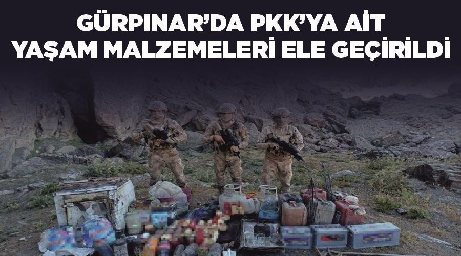 Gürpınar’da PKK’ya ait yaşam malzemeleri ele geçirildi