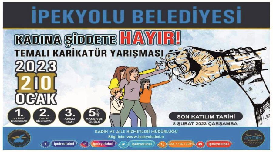 İpekyolu’nda “Kadına Şiddete Kayır” konulu karikatür yarışması