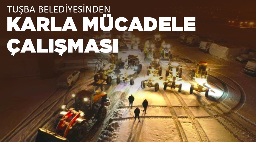 Tuşba Belediyesinden karla mücadele çalışması