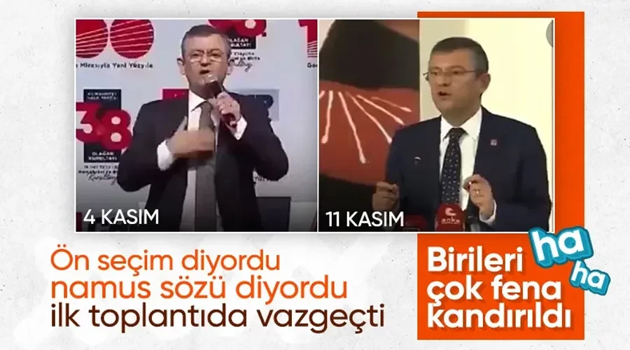 CHP Genel Başkanı Özgür Özel, kurultayda verdiği sözden döndü