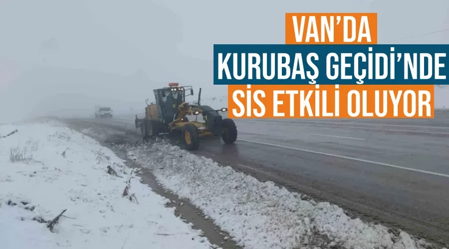 Van’da Kurubaş Geçidi’nde sis etkili oluyor