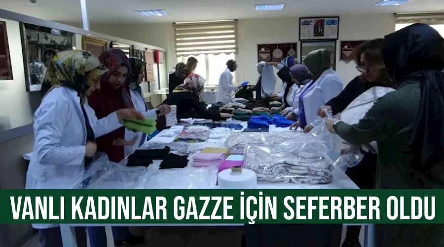 Vanlı kadınlar Gazze için seferber oldu