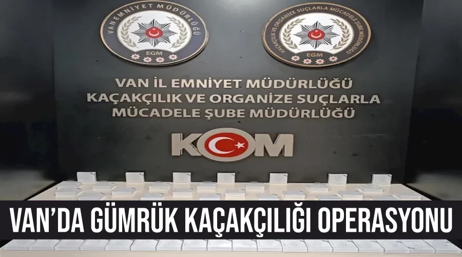 Van’da gümrük kaçakçılığı operasyonu