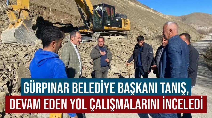 Gürpınar Belediye Başkanı Tanış, devam eden yol çalışmalarını inceledi