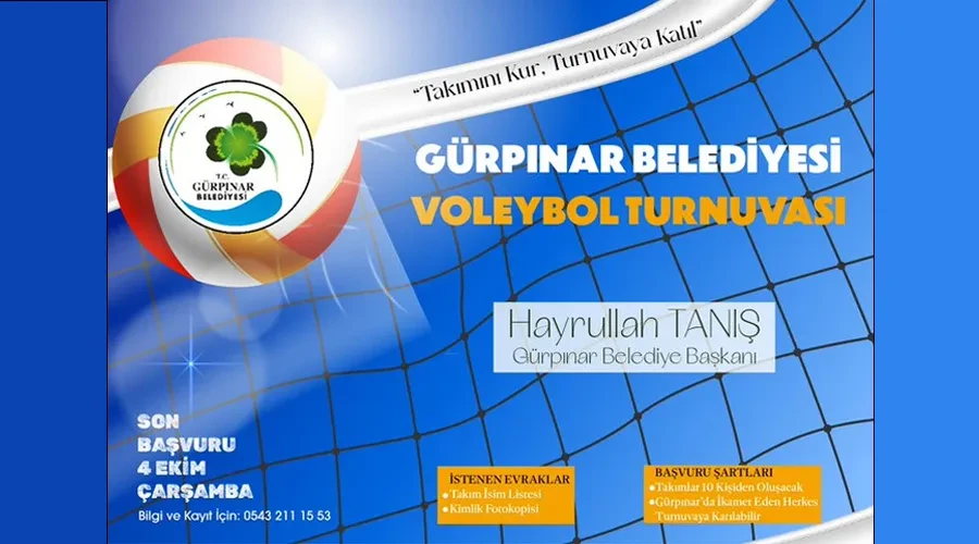 Gürpınar Belediyesi’nden voleybol turnuvası daveti