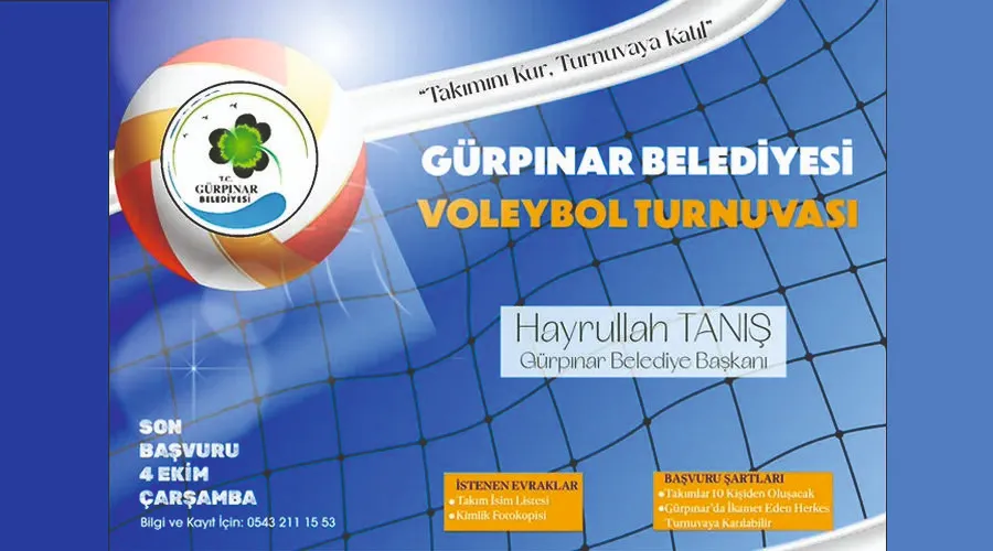 Gürpınar Belediyesi’nden voleybol turnuvası daveti