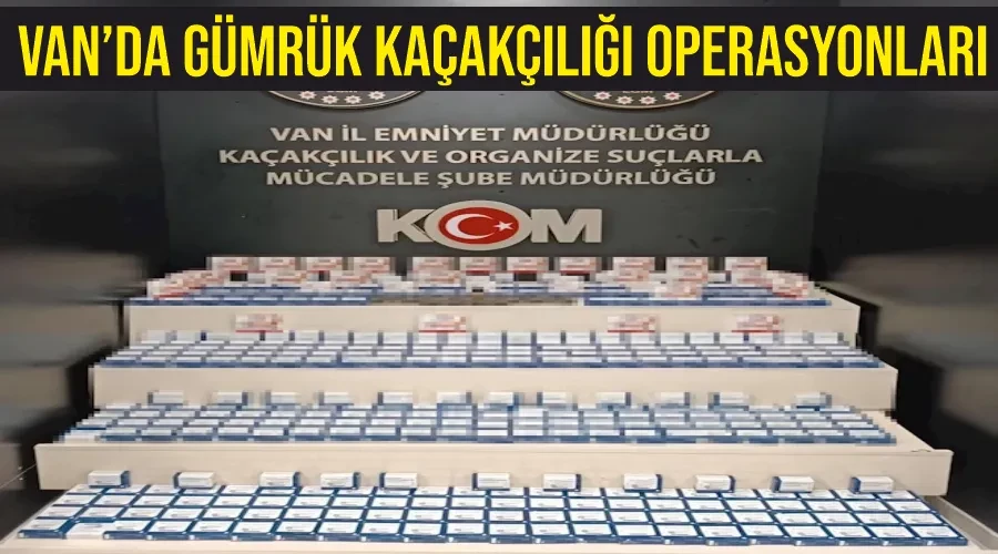 Van’da gümrük kaçakçılığı operasyonları