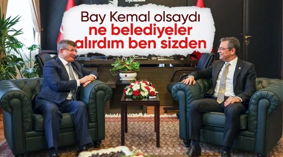 Yerel seçimlere doğru... Özgür Özel ile Ahmet Davutoğlu bir araya geldi