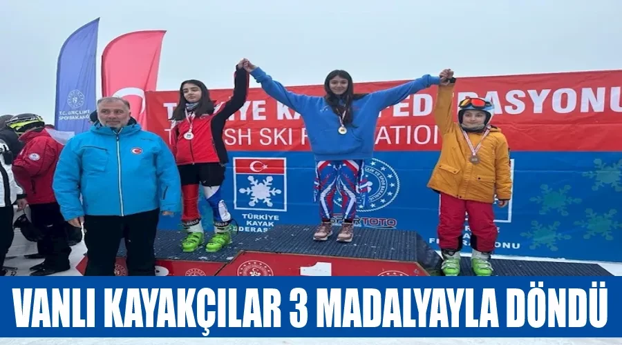 Vanlı kayakçılar 3 madalyayla döndü