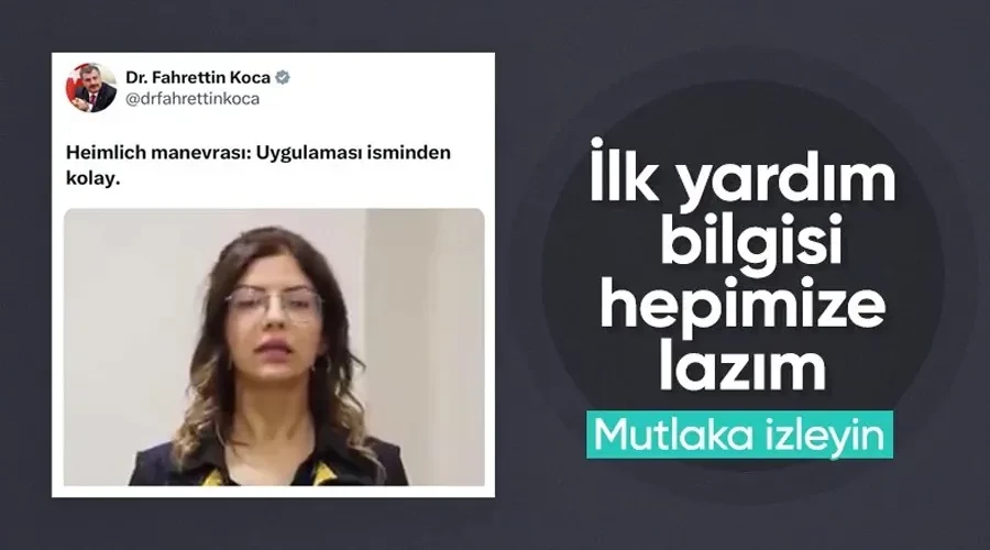 Heimlich manevrası nasıl yapılır? Fahrettin Koca paylaştı