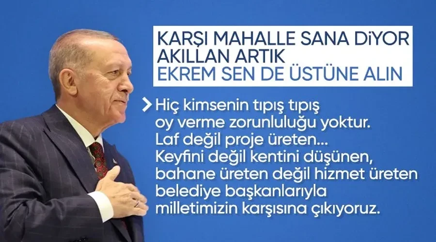Cumhurbaşkanı Erdoğan: Hiç kimsenin tıpış tıpış oy verme zorunluluğu yok