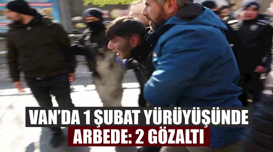 Van’da 1 Şubat yürüyüşünde arbede: 2 gözaltı