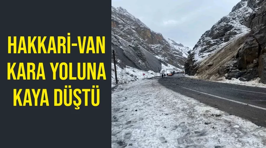 Hakkari-Van kara yoluna kaya düştü