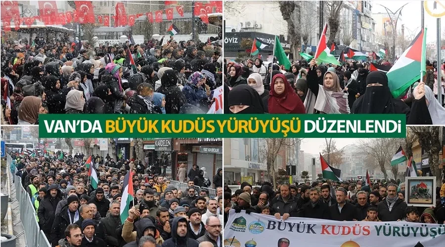 Van’da Büyük Kudüs Yürüyüşü düzenlendi