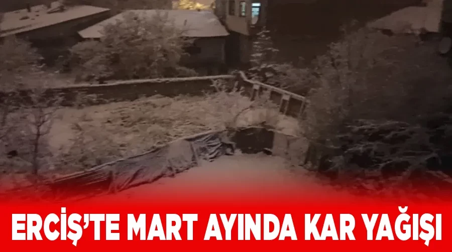 Erciş’te Mart ayında kar yağışı