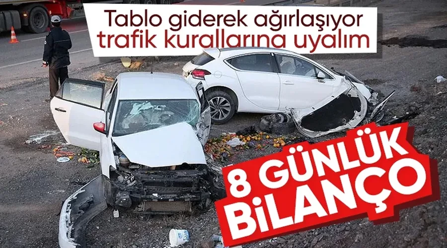 Bayram tatilinin 8 gününde 68 kişi hayatını kaybetti