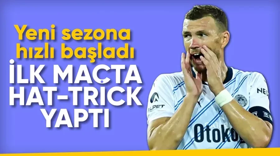 Edin Dzeko, Lugano deplasmanında attığı 3 golle dikkat çekti