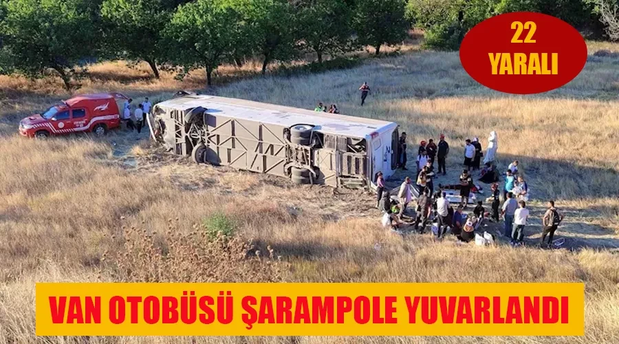 Malatya’da Van otobüsü şarampole uçtu: 22 yaralı