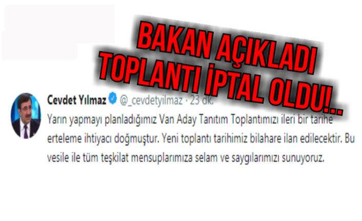 AK Parti Van aday tanıtım toplantısı iptal edildi