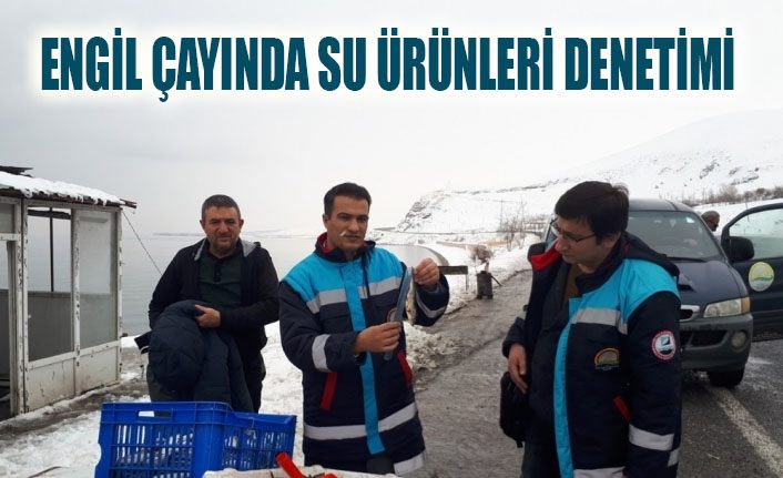 Buz tutan Engil Çayı’nda su ürünleri denetimi