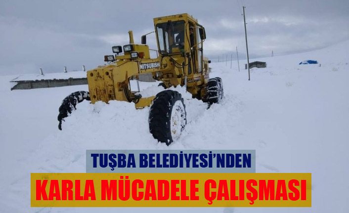 Tuşba Belediyesinden karla mücadele çalışması