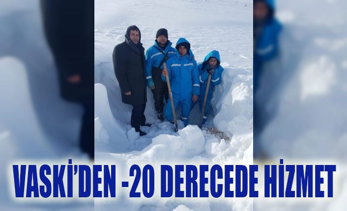 VASKİ'den eksi 20 derecede içme suyu hizmeti