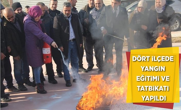 Dört ilçede yangın eğitimi ve tatbikatı yapıldı