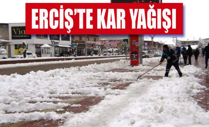 Erciş’te kar yağışı