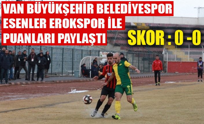 Van Büyükşehir Belediyespor: 0 - Esenler Erokspor: 0
