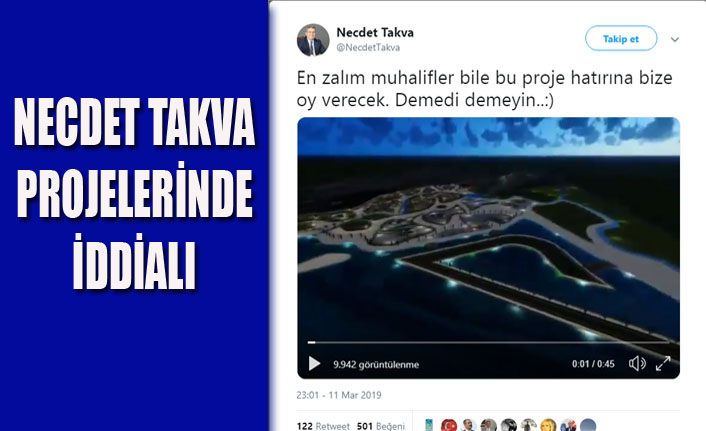 Necdet Takva projelerinde iddialı