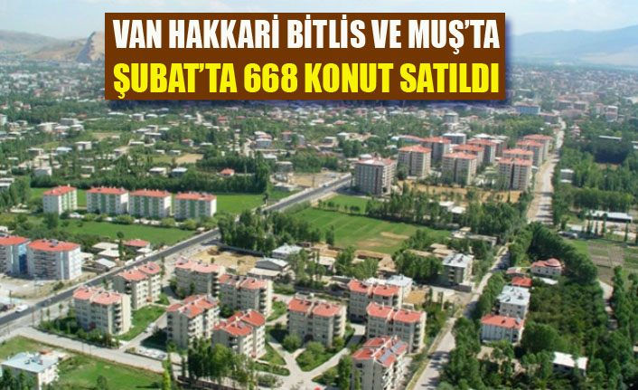 Van Hakkari Bitlis ve Muş'ta 668 konut satıldı
