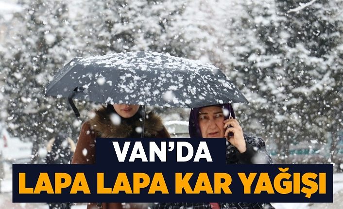 Van’da lapa lapa kar yağışı