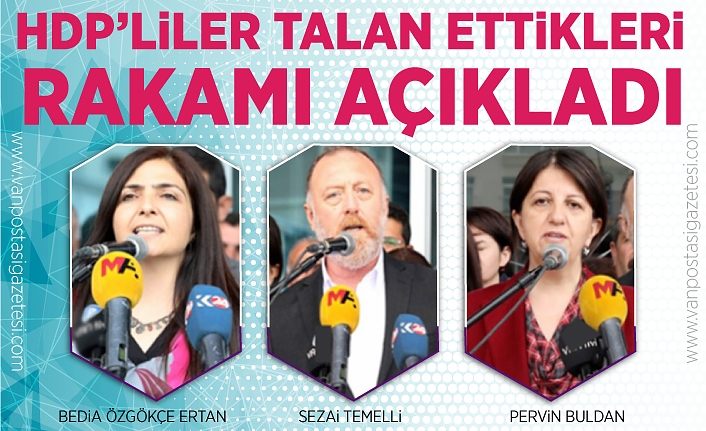 HDP’li Özgökçe, Temelli ve Buldan Van'da talan ettikleri rakamı açıkladı