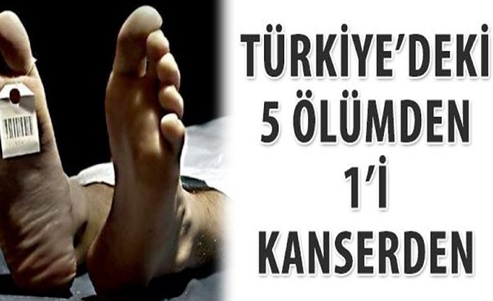 Türkiye'de her 5 ölümden biri kanserden