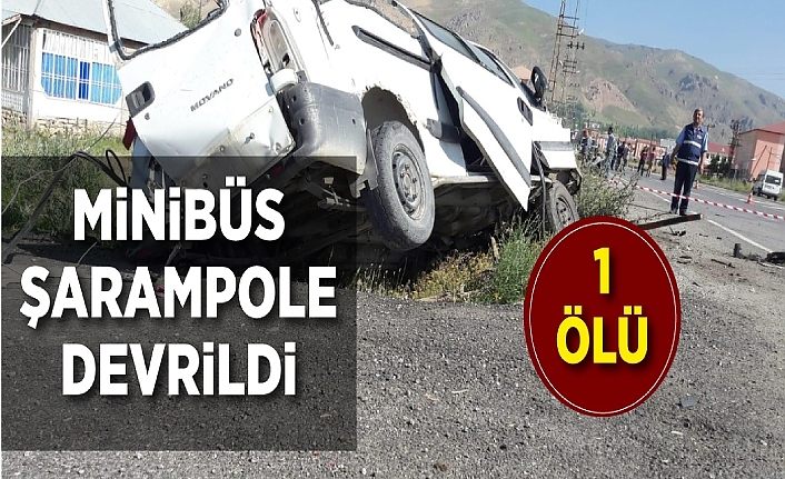 Minibüs şarampole devrildi: 1 ölü