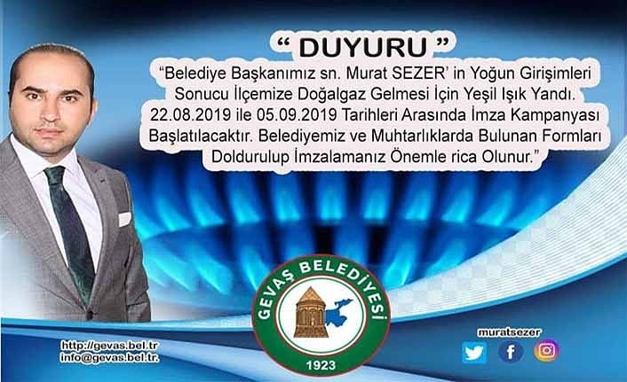 Başkan Murat Sezer'den Gevaş’a doğalgaz için imza kampanyası