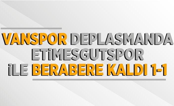 Vanspor deplasmanda Etimesgut Belediyspor ile berabere kaldı 1-1