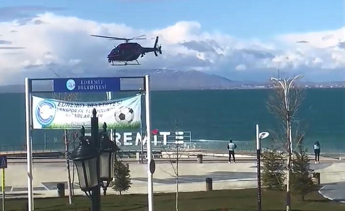 Turizm ilçesi Van Edremit’te helikopter destekli denetim