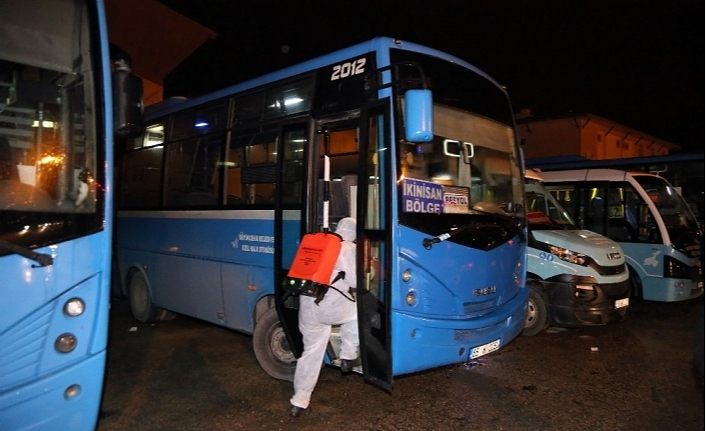 Van’da toplu taşıma araçları 10. kez dezenfekte edildi