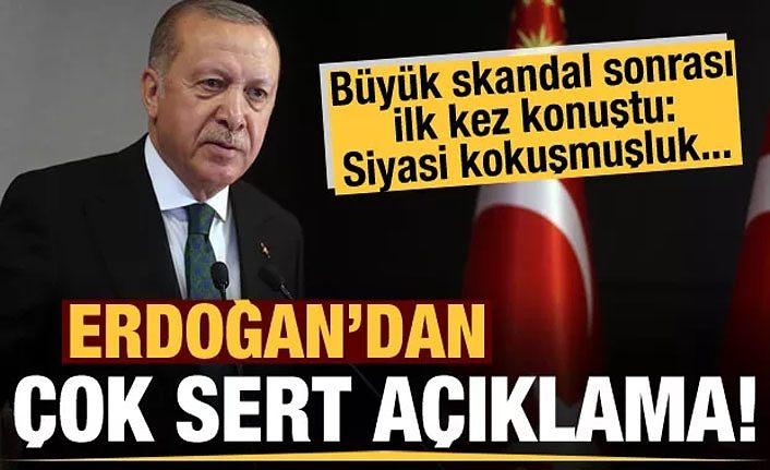 Büyük skandalla ilgili Erdoğan'dan çok sert açıklama: Siyasi kokuşmuşluk...