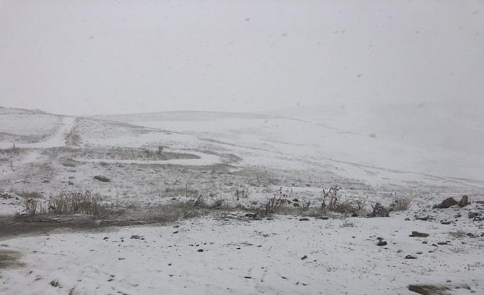 Van'ın 2225 rakımlı Kurubaş Geçidi’nde kar yağışı