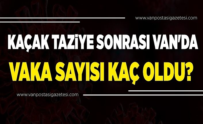 Kaçak taziye sonrası Van'da vaka sayısı kaç oldu? 11 Mayıs 2020