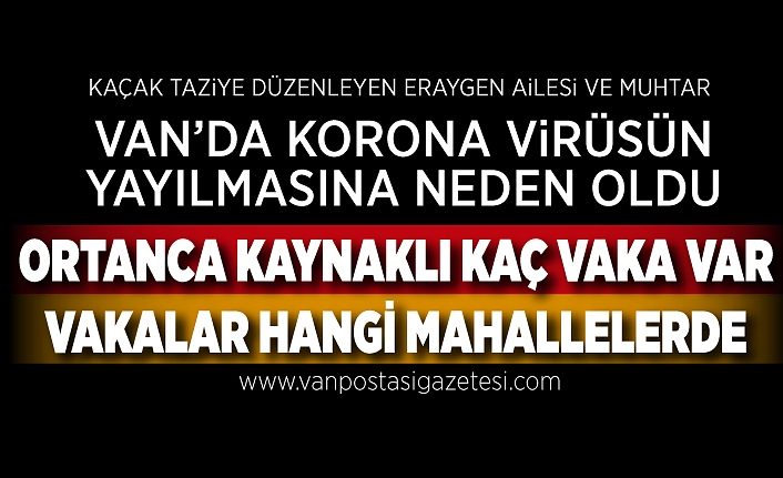 Van'da kaçak taziye kaynaklı kaç vaka var, hangi mahallelerde?