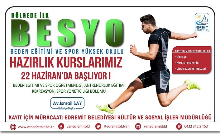 Van Edremit Belediyesinden bölgede bir ilk: BESYO hazırlık kursları