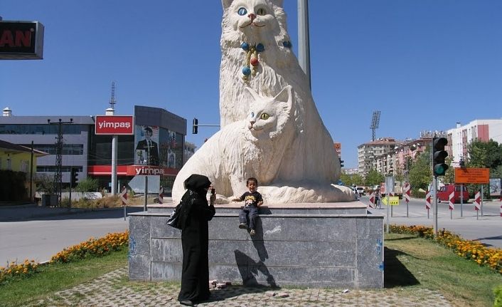 Van halkı kedi heykelinin eski yerine getirilmesini istiyor