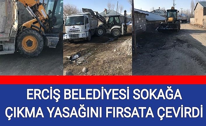 Erciş Belediyesi sokağa çıkma yasağını fırsata çevirdi